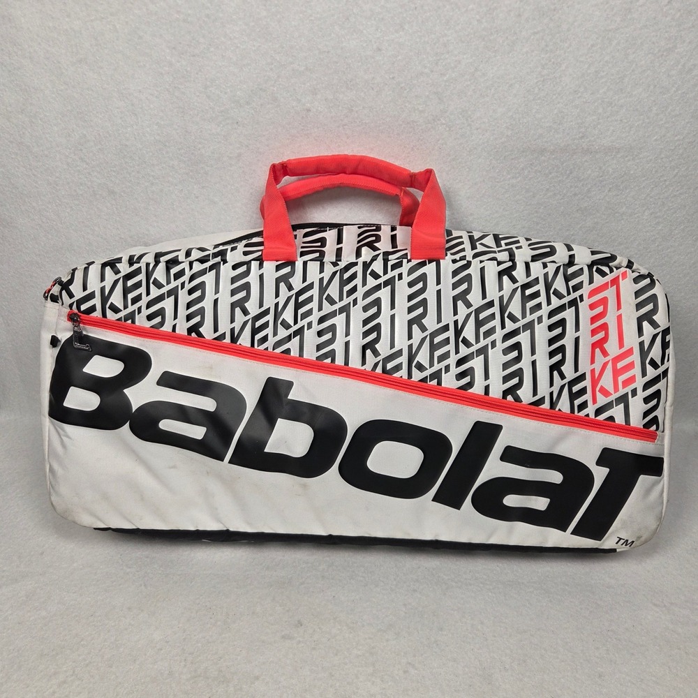 Babolat Pure Strike Tennis Bag Unisex OS White Red Black Graphic 3-Pack Racquet